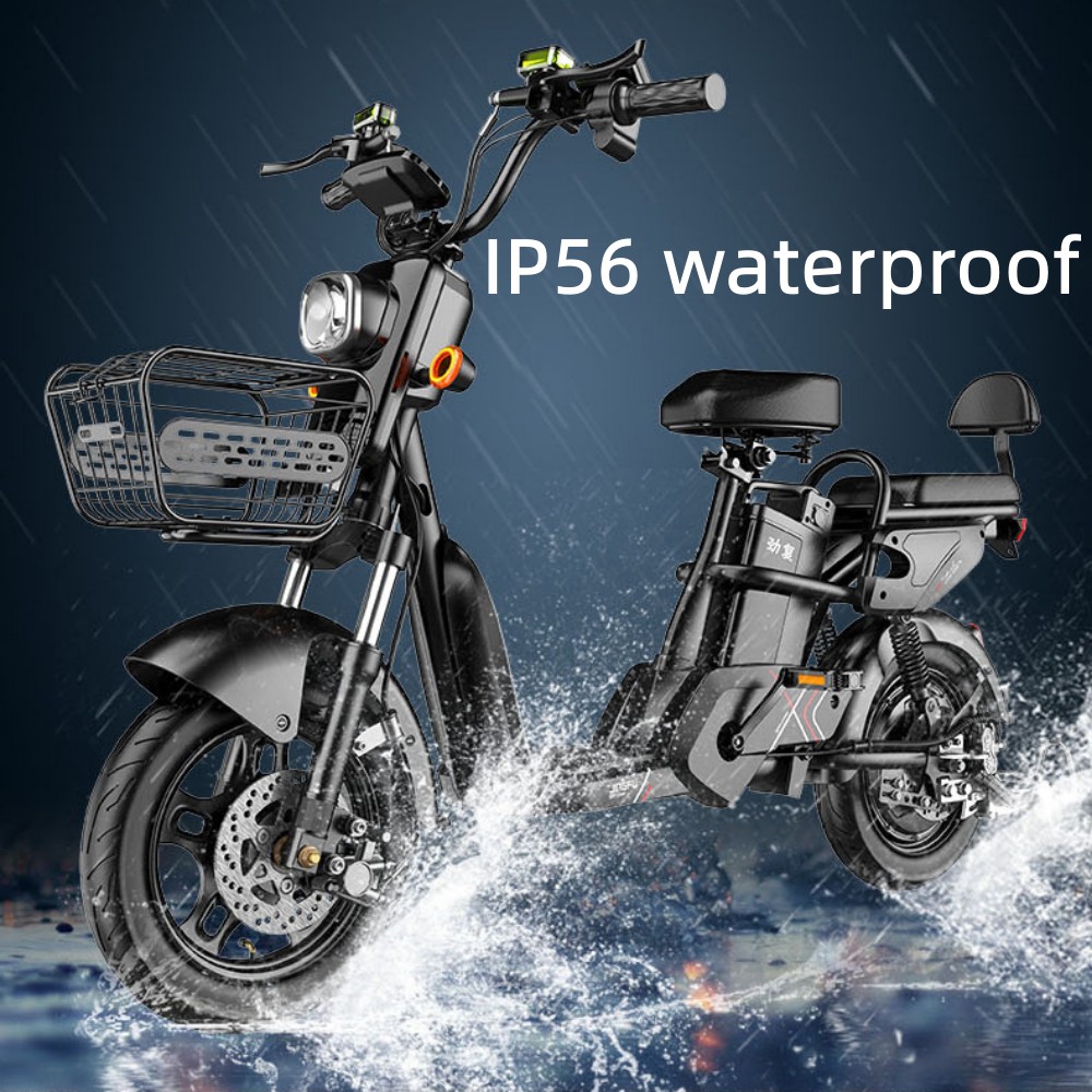 350W super long endurance waterproof front and rear oil pressure disc brake family travel parent-child two seats take out electric two wheel scooter