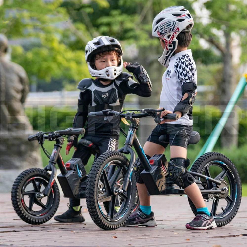 12inch 16inch 200W lithium battery brushless motor children detachable battery three stage variable speed lightweight two wheel electric balance bicycle motorcycle