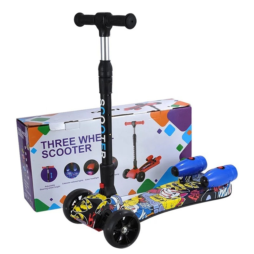 Colorful Rocket Water Vapor spray Music Luminescence Intelligent Portable Folding Height Adjustable Children