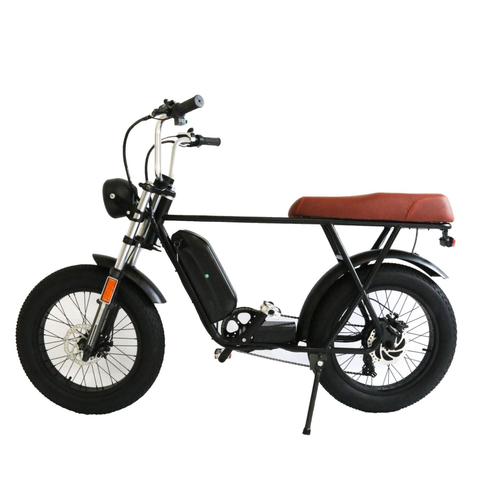 500W wide tire dual battery front fork shock absorption Dune buggy snow vehicle leisure walking retro electric bicycle