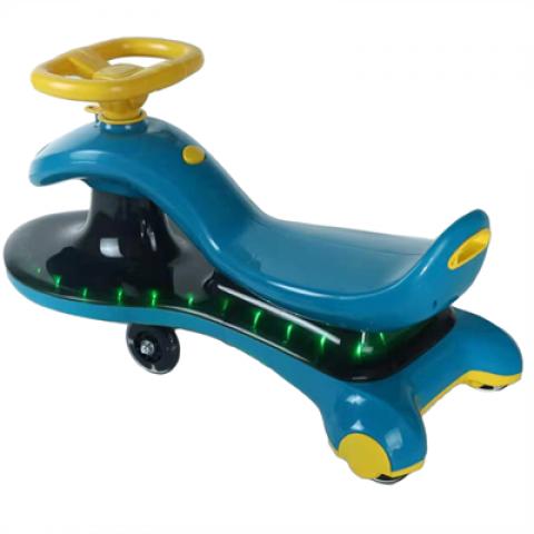 Flashing light Anti-skid baby children kids swing toys cute spinning twist ABS plastic soft body wheels design car bike scooter