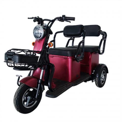 big carriage basket two double seats dual persons shopping bike travel Electric Tricycles three wheels scooter moped bicycle
