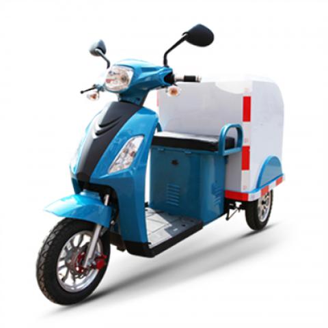 old people shopping big storage box delivery express cargo takeout takeaway travel Electric Tricycles three wheels scooter bike