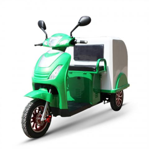 old people shopping big storage box delivery express cargo takeout takeaway travel Electric Tricycles three wheels scooter bike