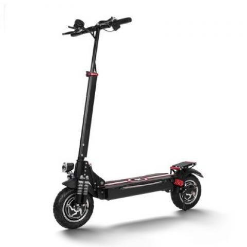 Two 1000W motors 10 Inch 45km speed Double front shock absorption alloy body Portable folding electric kick scooter disc brake