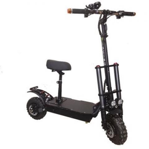 48V 60V Electric Scooter Electric Kick Scooter with Removable Seat 55 mph black Dual drive electric kick scooter