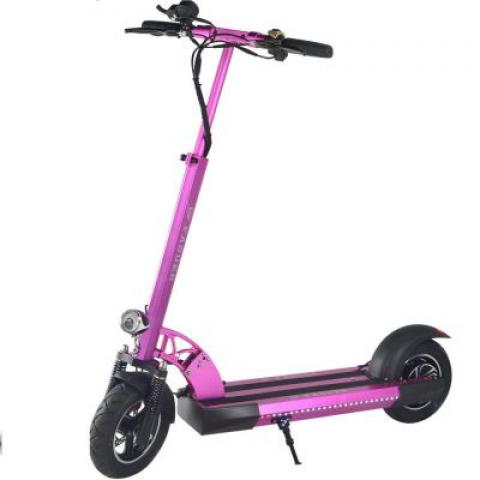 500w Eco-friendly 10 inch folding electric scooter smooth ride on various terrain 48v 18a pink electric kick scooter for adult