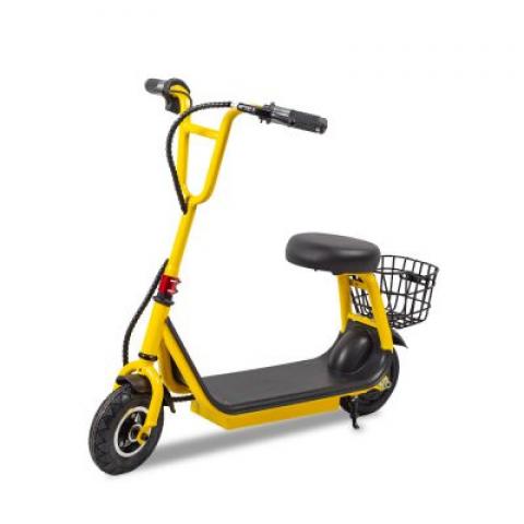 8 inch OEM folding mini electric scooter 24v 4ah motorbike two-wheeled carro eltrico with a basket for kids and adults