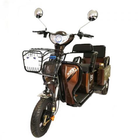 electric passenger tricycle cargo trike with three seats new three wheel adult car fashionable leisure with Hydraulic alarm