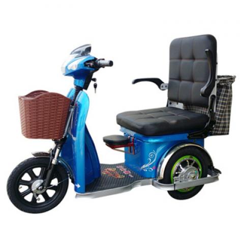 350W 48V 14 inch tyres big wheel electric scooter old person tricycle handicapped people bike disable guy shopping outside tool