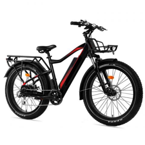 27.5 inch fat tyres 250W 36V/13AH 27 speeds mountain off-road camping beach electric bicycle delivery cargo takeway takeout bike