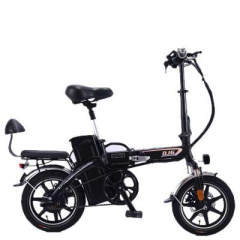 240w 14 inch folding electric bicycle 48v 8a motorbike double disc brake front and rear TWO SEAT brushless electric bike