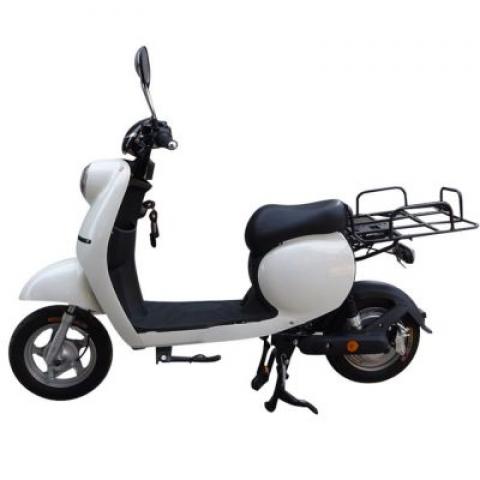 26inch Single seat vehicle 48v 20ah Lead-acid mini electric 2 wheel scooter with a delivery box basket LED light rearview mirror