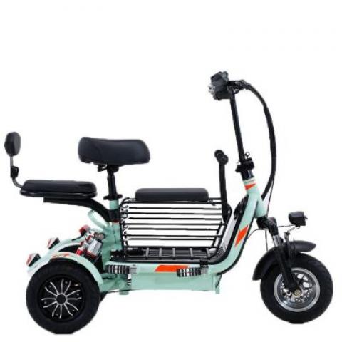 48V Lithium Battery 3 wheels electric 3 seats scooter 350w stable and safe three wheel electric scooter with pet carrier