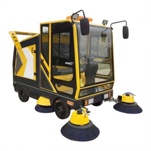 Dual motor high power park road cleaning sweeper 15m self-winding high-pressure pipe Hand-held high-pressure water gun Equipment