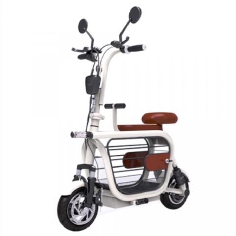 Urban small parent-child pet electric kick scooter automotive lithium battery foldable and portable storage basket electric bike