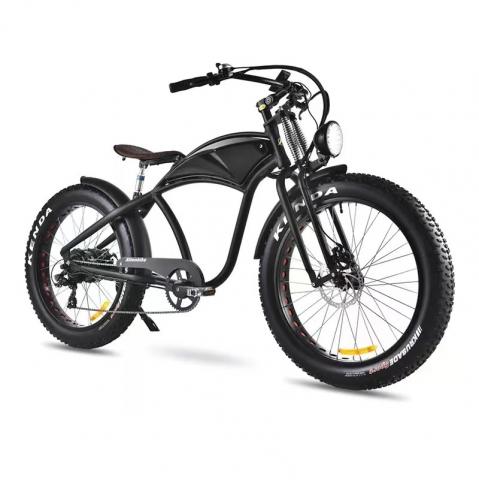 Lithium battery retro fashion aluminum alloy wide tire snow mountain electric off-road motorbike