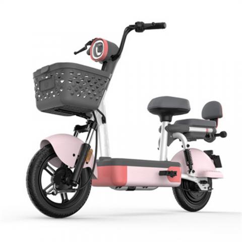 Candy color cute two seat liquid cooled motor steel tire ceramic brake LED headlights city commuter electric scooter