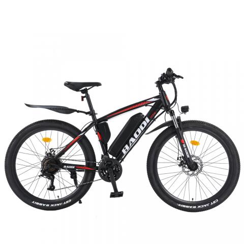 250W 26inch high carbon steel long endurance lithium battery high speed brushless motor 21 speed all terrain off-road electric bicycle