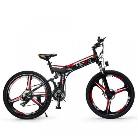 26inch mountain tire long endurance large power fast folding 24level speed change circuit protection hydraulic shock absorption intelligent sports electric bicycle