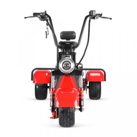 800W Harley two seats parent-child retro wide tire snowy mountain beach camping commuting detachable battery electric tricycle